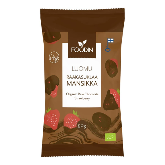 Foodin Raw Chocolate Coated Strawberry Organic 50 G