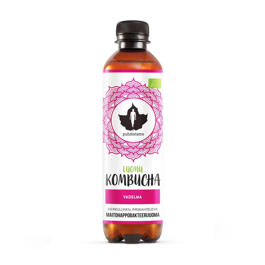Puhdistamo Luomu Kombucha 370ml Vadelma