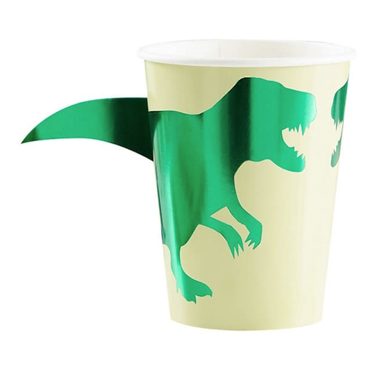 Pahvimukit Dinosaurus Metallinen - 8-pakkaus