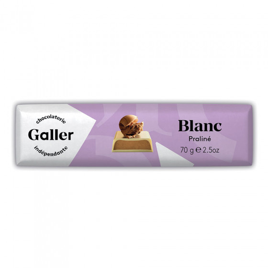 Suklaapatukka Galler "White Praliné", 70 g