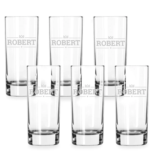 Highball-lasi kaiverruksella - 6 kpl