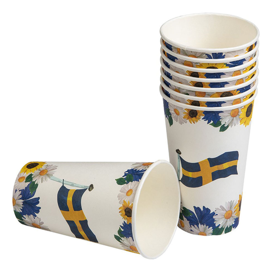 Pahvimukit Suuri Ruotsalainen Kesä - 8-pakkaus
