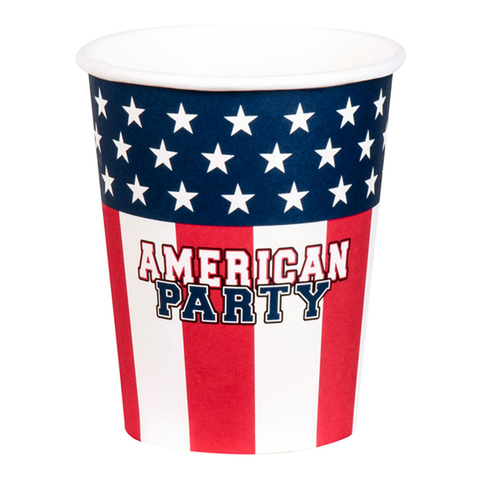 Pahvimukit American Party - 10-pakkaus