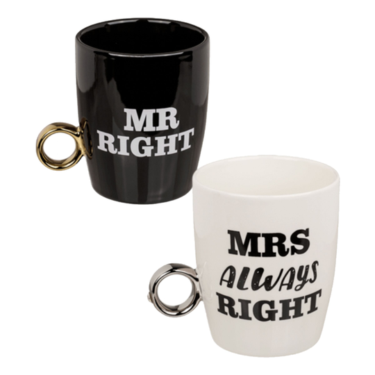 Muki Mr Right & Mrs Always Right - 2-pakkaus