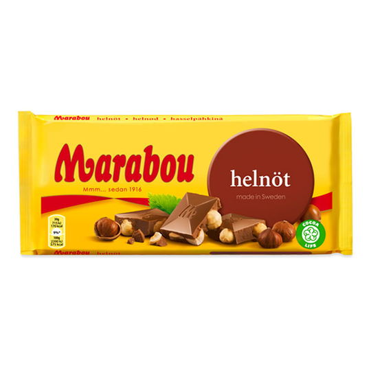 Marabou Helnöt Suklaalevy - 200 grammaa
