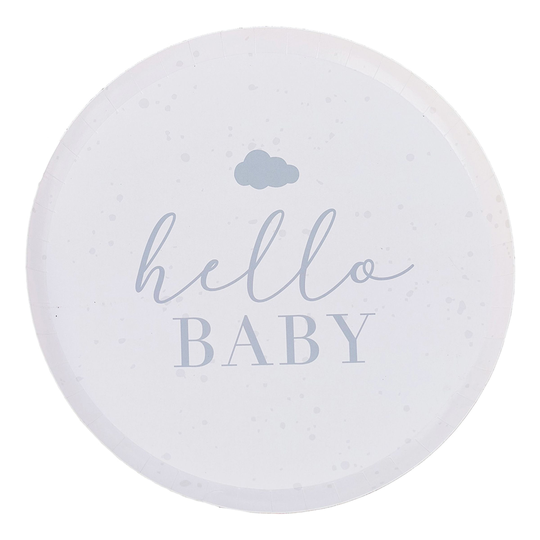 Pahvilautaset Hello Baby - 8-pakkaus