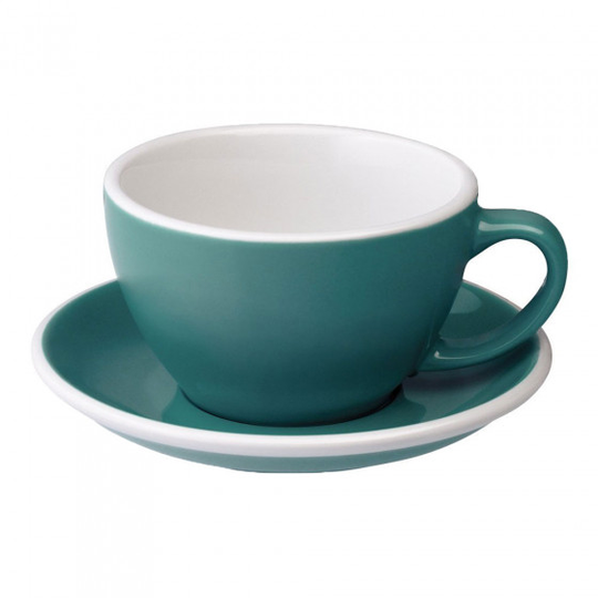 Café Latte kuppi ja lautanen Loveramics "Egg Teal", 300 ml