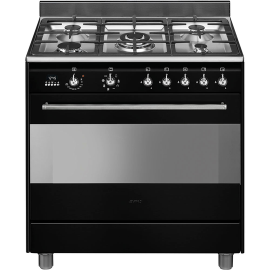 Smeg SCB91MFN9 -kaasuliesi, 90 cm, musta
