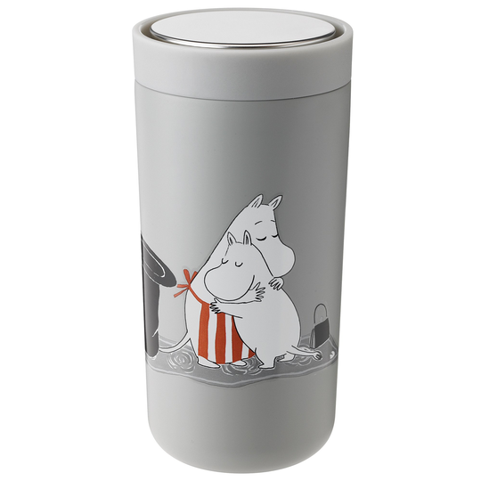 Stelton To Go Click Muumi termosmuki 0,4 litraa, soft light grey