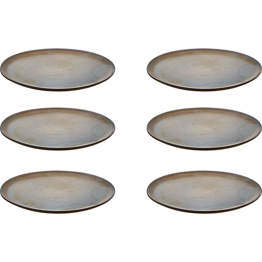 Aida RAW-jälkiruokalautanen, 6 kpl, Metallic Brown