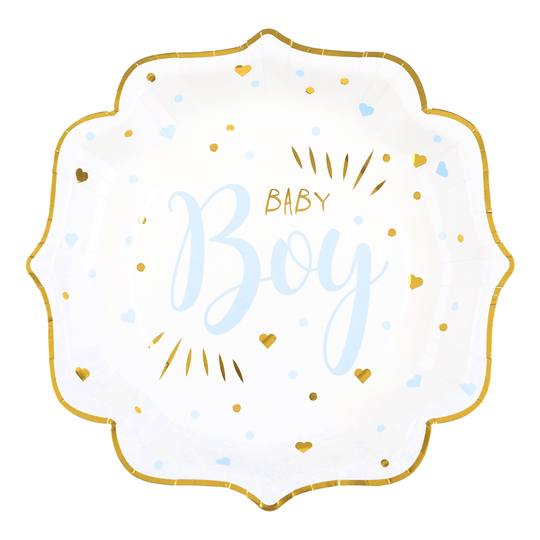 Pahvilautaset Baby Boy - 10-pakkaus