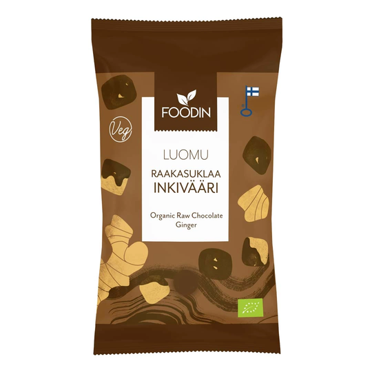 Foodin Raw Chocolate Coated Ginger Organic 200 G