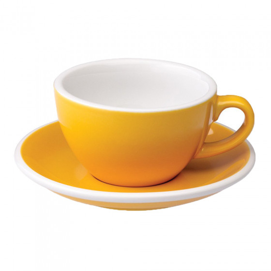 Cappuccino kuppi ja lautanen Loveramics "Egg Yellow", 200 ml