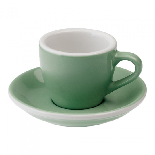 Espresso kuppi ja lautanen Loveramics "Egg Mint", 80 ml