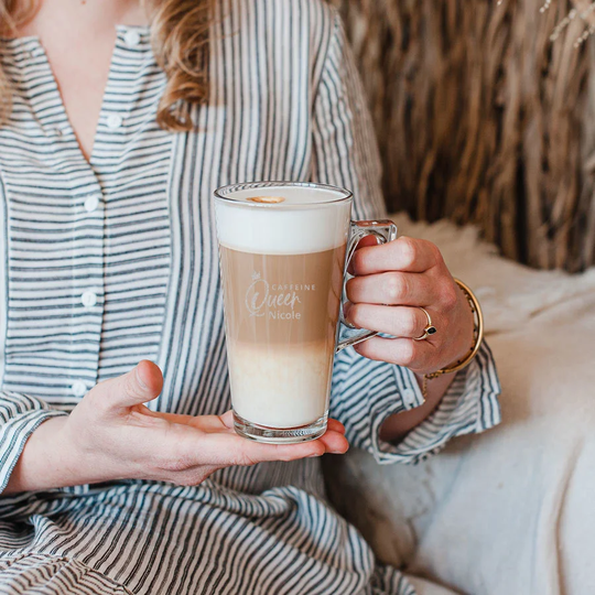 Latte macchiato -lasi kaiverruksella - 2 kpl
