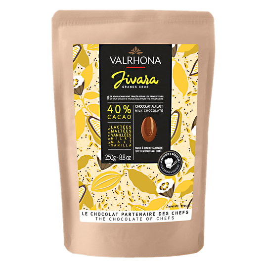 Valrhona Jivara 40 % suklaanappi, 250 g