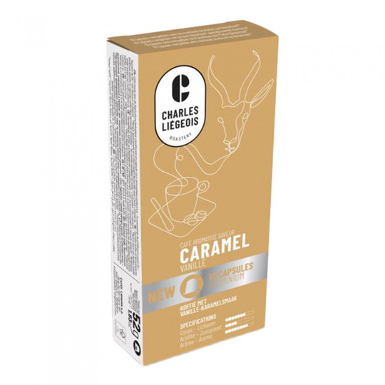 Nespresso® koneisiin sopivat kahvikapselit Charles Liégeois Caramel, 10 kpl.