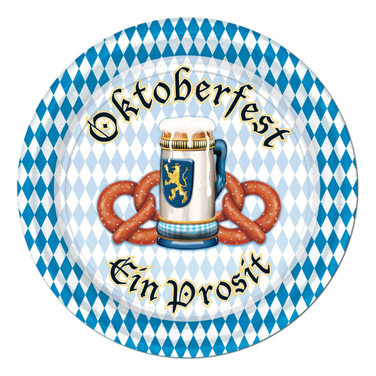 Pahvilautaset Oktoberfest Ein Prosit - 8-pakkaus