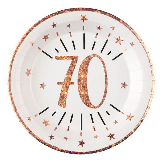 Pahvilautaset Hohtava Ruusukulta - 70