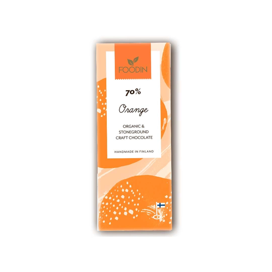 Foodin Raw Chocolate 40 G Orange 70%