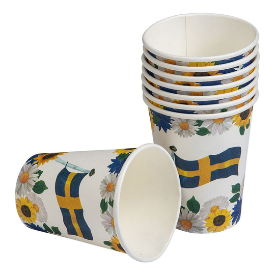 Pahvimukit Ruotsalainen Kesä - 8-pakkaus