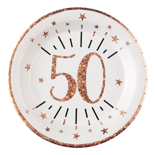 Pahvilautaset Hohtava Ruusukulta - 50
