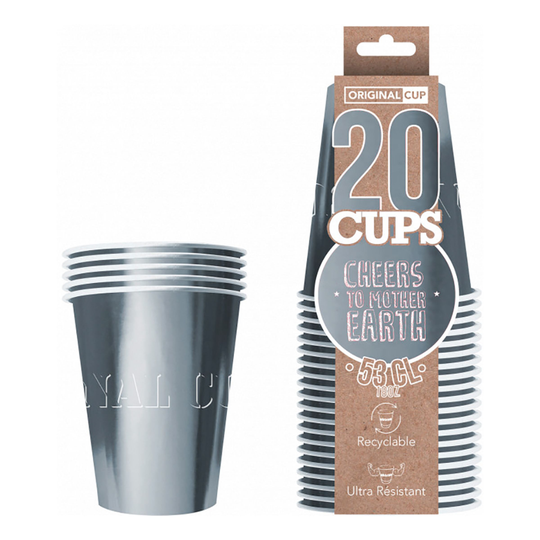 Partycups Pahvia Hopea - 20-pakkaus