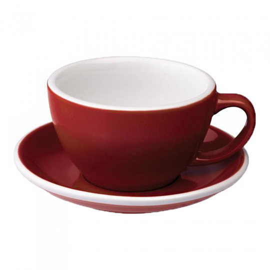 Café Latte kuppi ja lautanen Loveramics "Egg Red", 300ml