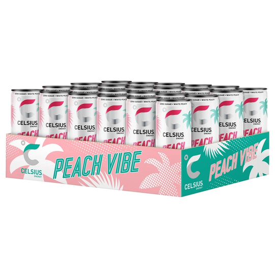 24 X Celsius 355 Ml Peach Vibe