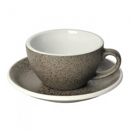 Cappuccino kuppi ja lautanen Loveramics "Egg Granite", 200 ml