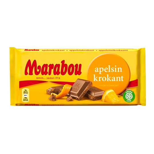 Marabou Apelsinkrokant Suklaalevy - 200 grammaa