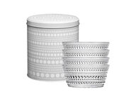 Iittala Kastehelmi Kulhot metallirasiassa, kirkas, 4 kpl