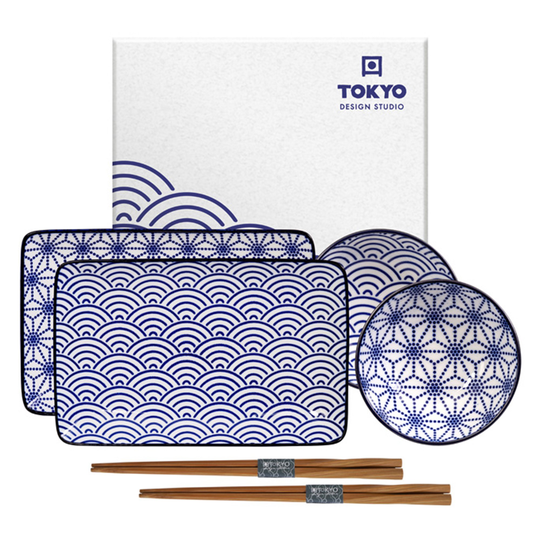 Tokyo Design Studio Nippon Blue sushisetti 6 osaa