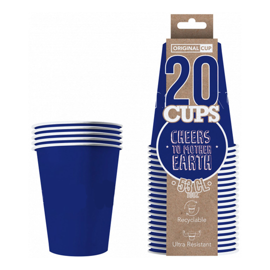 Partycups Pahvi Mariininsininen - 20-pakkaus