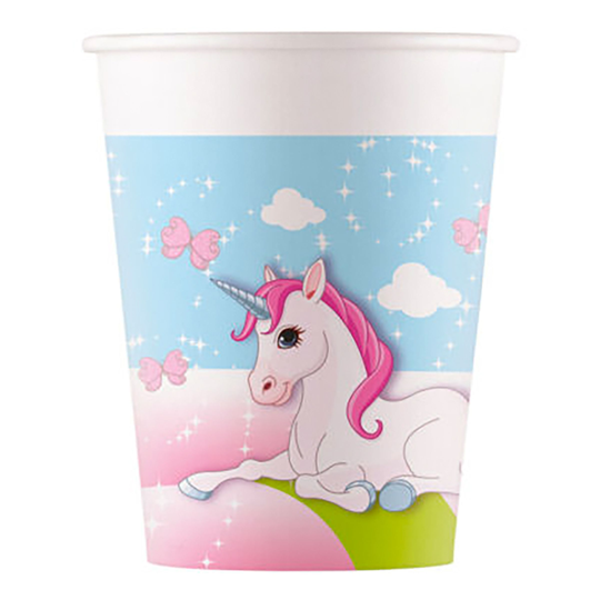 Pahvimukit Unicorn - 8-pakkaus