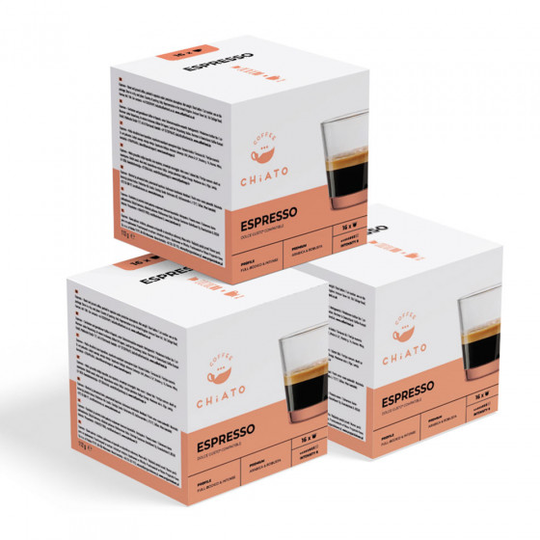 NESCAFÉ® Dolce Gusto® koneisiin sopivat kahvikapselit CHiATO "Espresso", 3 x 16 kpl.