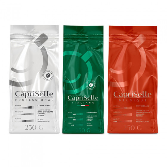 Kahvipapusetti "Caprisette", 3 x 250 g