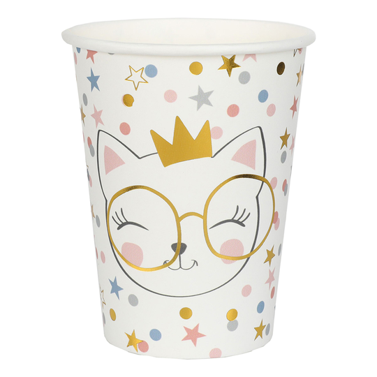 Pahvimukit Kitty Party - 10-pakkaus