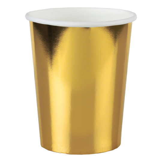 Pahvimukit Kulta Metallic - 10-pakkaus