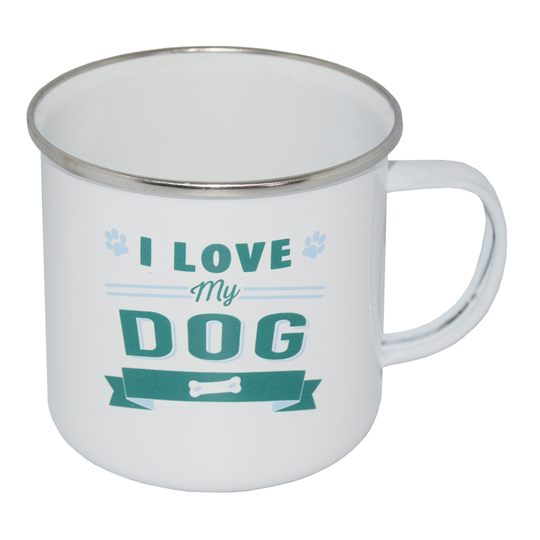 Retromuki Tekstillä - I Love My Dog