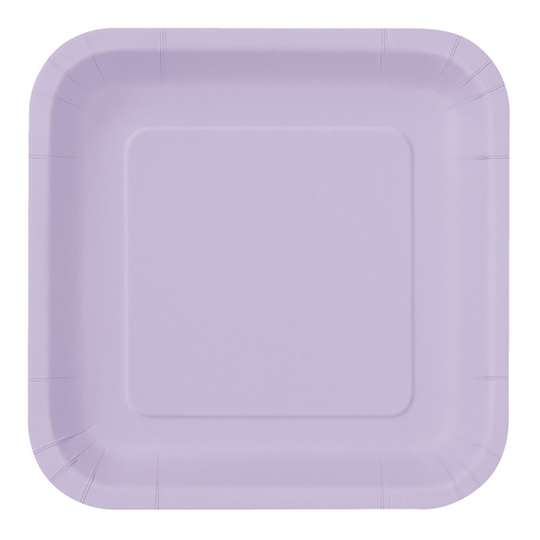 Pahvilautaset Neliö Vaaleanvioletti - 14-pakkaus