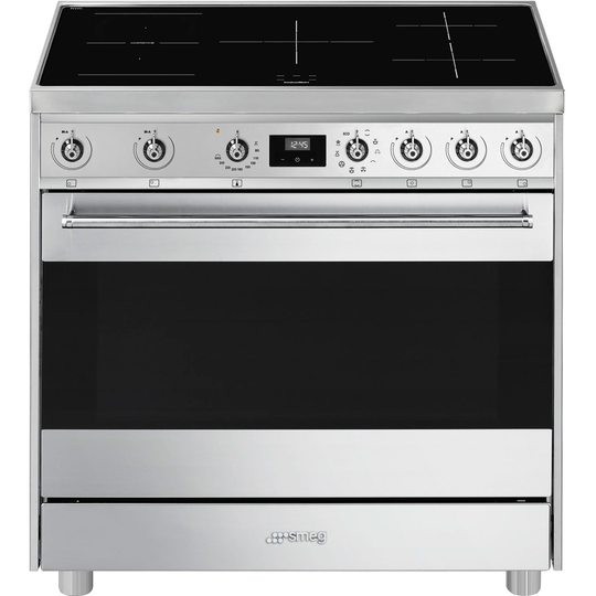 Smeg 90 cm Classic Monitoimiuuni induktioliedellä, Musta