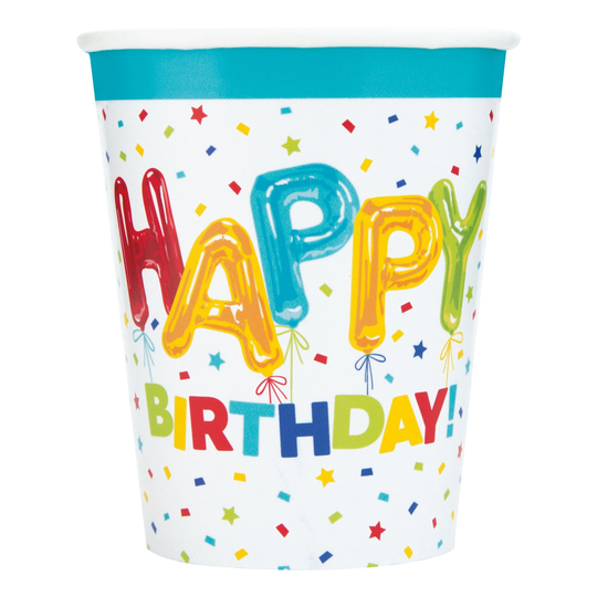 Pahvimukit Happy Birthday