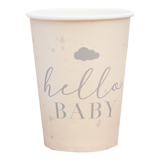 Pahvimukit Hello Baby - 8-pakkaus