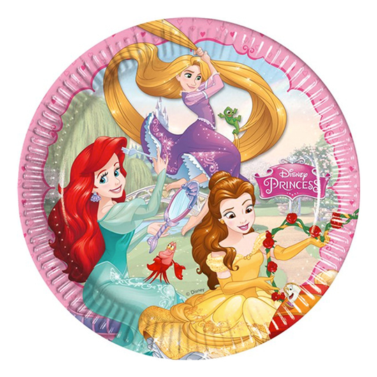 Pahvilautaset Disney-prinsessat - 8-pakkaus