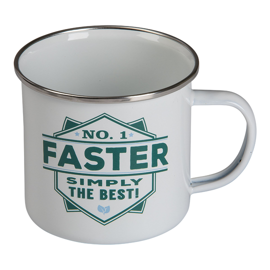 Retromuki Tekstillä - Faster
