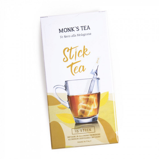 Granaattiomenan makuinen musta tee Stick Tea "Monk's tea", 15 kpl.