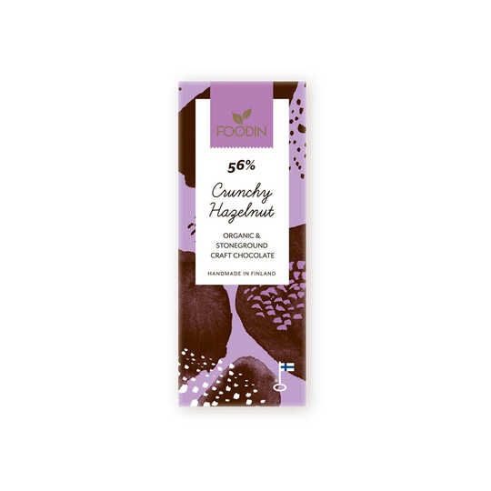 Foodin Raw Chocolate 40 G Crunchy Hazelnut 56%
