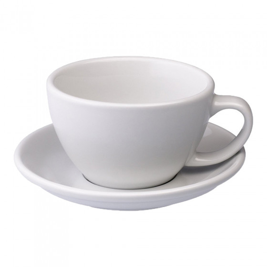 Café Latte kuppi ja lautanen Loveramics "Egg White", 300 ml