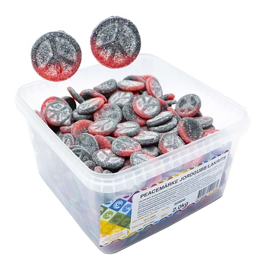 Rauhanmerkit Mansikka/Lakritsa Suurpakkaus - 2 kg